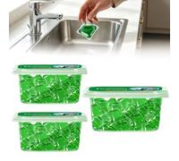 50PCS Bio Enzyme Drain Pods Deodorizer Capsules for Sinks Sewers（3 box） | Enzyme Drain Cleaner,Continuous Fresh Fragrance,Drain Smell Eliminator,Water-Soluble Odor Neutralizing Beads