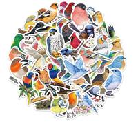 50PCS Bird Stickers, Colourful Animal Vinyl Decals for Scrapbooking Journaling Crafting Laptop Water Bottle Phone Case Guitar Notebooks Travel Decorations Gifts for Nature Lovers & Teens