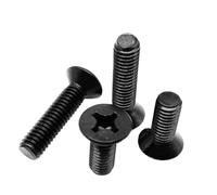 50pcs Black 304 A2-70 Stainless Steel M1.6 M2 M2.5 M3 Cross Flat Countersunk Head Screw Bolt(14mm,50pcs M2)
