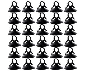 50pcs Black Car Sunshade Suction Cups Pull Ring Dovetail Plastic