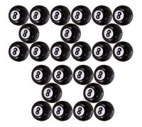 50pcs Black Number 8 Acrylic Billiard Loose Beads for Jewelry Craft