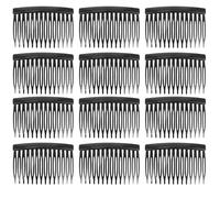 50pcs Black Plastic 14 Teeth Hair Side Comb for Women