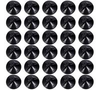 50pcs Black Plastic Car Sunshade Sucker Pull Ring Suction Cup