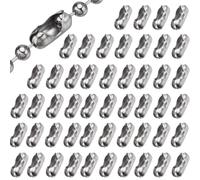 50Pcs Blind Chain Connectors, 3.2mm Roller Blind Chain Connectors, Stainless Steel Clips for Vertical Blinds and Curtain Repair, Bead Chain Spare Parts