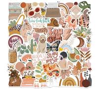 50PCS Bohemian Stickers, Aesthetic StickersLaptop Stickers, Vinyl Boho Aesthetic Stickers for Laptop, Vintage Stickers for Laptop Scrapbook Notebook Guitar Suitcase Skateboard