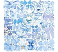 50PCS Bows Aesthetic Stickers for Girls Vinyl Waterproof Bows Stickers for Water Bottle Laptop Scrapbook Journal,Gifts for Kids Teens Women Vintage Bow-Knot Stickers