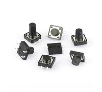 50PCS/Box 12x12mm Panel PCB Momentary Tactile Tact Push Button Switch DIP/SMD 4pin 12x12x4.3/5/6/7/8/10/12MM 12 * 12 * 4.3MM IDGTTLDF(12x12mm SMT Switch)