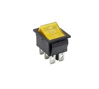 50pcs/box KCD4 Rocker Switch Power Switch ON-OFF-ON 3 Position 6 Electrical equipment With Light Switch 16A 250VAC/ 20A 125VA IDGTTLDF(Yellow)