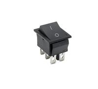 50pcs/box KCD4 Rocker Switch Self-Lock 2 Position 6 Pins Electrical equipment With Light Power Switch 16A 250VAC/ 20A 125V IDGTTLDF(Black 6 Pins)