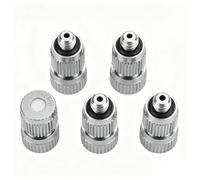 50pcs Brass Atomizing Nozzle for Misting System Outdoor Cooling Gardening Low Pressure Water Spray High Pressure Mister Heads Threaded Replacement Set 2 Sections Orifice Dia 0.15mm