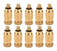 50pcs Brass misting nozzles for Outdoor Cooling System high Pressure Mister Nozzle atomizing misting Sprayer Fog nozzles for Garden humidification Landscaping dust Control Size 0 4mm