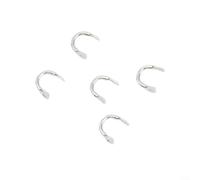 50pcs Brass U-Shaped Ring Copper Buckle Lure Tool for Spinner Baits Hard Baits Jig Making Sea Freshwater Fishing Tackle Kit Gold Silver 6x6mm(Silver-6mm)