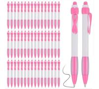 50pcs Breast Cancer Awareness Pen Pink Ribbon Ballpoint Pen Accessories for Women Men Gift Office Supplies