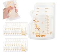 50Pcs Breast Milk Storage Bag, Temp-Sensing Milk Storing Bags, BPA Free Milk Storage Bags, Pre-Sterilized Milk Storage Bags, Easy Pour Breast Milk Storage Bag, Breastmilk Storing Bags, Orange