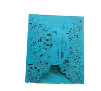 50pcs Bride Groom Flowers Pocket Invitation Greeting Card Wedding Mariage Party Supplies Decorations For Wedding Engagement Anniversary(Red Cover,11.5x17.5cm)(Blue Cover,12x14.5cm)