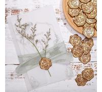 50pcs Bronze Wax Seal Stickers You're Invited Self Adhesive Envelope Seal Stickers Great for Wedding Invitaion Birthday Gifts Greeting Card Envelope Decor