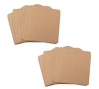 50Pcs Brown Kraft Paper CD DVD Sleeves Envelopes Cardboard Storage Cases Holder DVD Cases Media Storage Retro (Internal Dimension13*13cm)