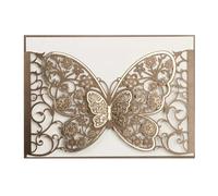 50pcs Butterfly Covers Party Postcard Business Greeting Card Engagement Wedding Decoration For Wedding Engagement Anniversary(Mix)(Coffee)