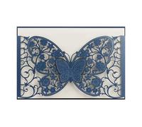50pcs Butterfly Covers Party Postcard Business Greeting Card Engagement Wedding Decoration For Wedding Engagement Anniversary(Mix)(Blue)