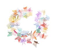 50pcs Butterfly Hair Clips for Braids, Small Sections and Bangs | Plastic and Metal Build, Pastel Mix, Cute 90s Party Photoshoot Accents, Women Styling Set Random Color