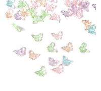 50pcs Butterfly Stickers for Crafts and Scrapbooking - Colorful 3D Butterfly Decorations for Resin Projects, Journals, Planners, DIY Cards, Nail Art, Tumblers, Mini Resin Butterfly Embellishments