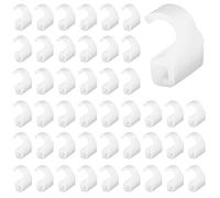 50PCS Cabinet Restrictor Clips, Invisible Cabinet Hinge Clips Hinge Angle Restriction Clip Cabinet Door Restraint Hinge Angle Limiter Cabinet Door Angle Restrictor for Most Model Hinges (White)