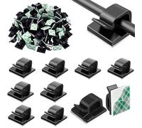 50Pcs Cable Management, Cable Clips Self Adhesive, Strong and Durable Cable Organizer Clips for Wire Organizing, Adhesive Cable Clips, Wire Clips for Cables for Organizing Desk Car Office Home.