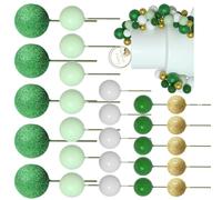 50PCS Cake Decoration Set Round Shape Toppers Festival Cake Accessories Cake Adornment Suitable For Holiday Parties Party Cake Decors