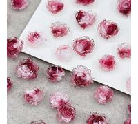 50Pcs Camellia Nail Charms 3D Flower Design Charm Tips for Women Jewelry Salon Accessories Decoration Charm
