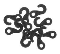 50pcs Camping Tent Rope Hooks Pom Plastic Outdoor Fixing Hooks Black | Stable Fastening for Tent and Canopy, Outdoor Camping Use, Helps Resist Collapse under Tension