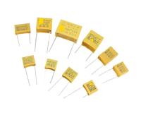 50PCS capacitor combination kit 102K~105K Polyester Film Capacitors Pack 275 X2 Capacitor Assorted Kit 0.047UF 0.1UF 0.22UF