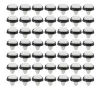 50PCS Car Trim Clips Molded Trim Clips with Black Rubber Seal, Car Interior Door Card Trim Retainer Fasteners, Car Body and Panel Clip Set Fits 9mm Hole Replacement