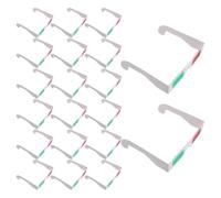 50pcs Cardboard 3d Glasses Red Green Foldable Paper Frames