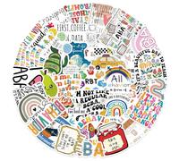 50Pcs Cartoon ABA Stickers for Notebook, Applied Behaviour Analysis Vinyl Waterproof Sticker for People Who Care About Children with Autism Journaling Party Supply Decor for Kids Teens Adult