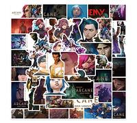 50Pcs Cartoon Arcane: League of Legends LOL Stickers for Water Bottle Cup Laptop Guitar Car Motorcycle Bike Skateboard Luggage Box Vinyl Waterproof Graffiti Patches JHSL