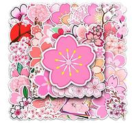 50pcs Cartoon Cherry Blossoms Scrapbook Stickers Flower Stickers Diy Skateboard Laptop Motorcycle Car Graffiti Sticker Decals