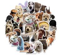 50Pcs Cartoon Dog Sticker Water Resistant Aesthetic for Water Bottle Scrapbook Journal Laptop Guitar Luggage Cute Animal