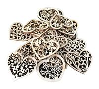 50pcs Carving Hollow Heart Flower Wooden Painting Scrapbooking Craft Handmade Merry Christmas Tree Decoration Rattan Swedish Santa Doll Ornament Snowman Reindeer Candy Plush Pendant Wine