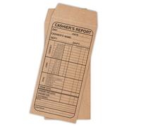 50Pcs Cashier Report Envelope Cash Deposit Envelopes Water Resistant Cash Drop Envelopes for Small Business Retailers Bank Deposit