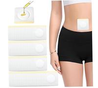 50Pcs Castor Oil Belly Button Patch, Self Adhesive Belly Button Patch, Breathable Cotton Essential Oil Wraps for Exercise, Reading, Travel, Work