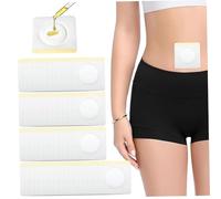 50Pcs Castor Oil Belly Button Patch, Self Adhesive Belly Button Patch, Breathable Cotton Essential Oil Wraps for Exercise, Reading, Travel, Work