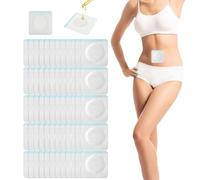 50Pcs Castor Oil Pack Wrap for Belly Button Self-Adhesive Castor Oil Patches Highly Absorbent Organic Cotton Disposable No Wash