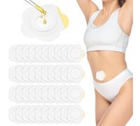 50pcs Castor Oil Pack Wrap Kit, Self-Adhesive Belly Button Wrap Pads Belly Button Patches, Spunlace Cloth Highly Absorbent Organic Castor Oil Compress Patches No Wash