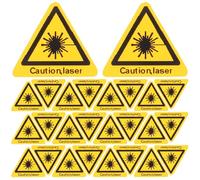 50pcs Caution Laser Safety Sticker Warning Sign Adhesive Pvc Security