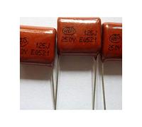50pcs CBB 125 250V 125J CL21 1.2uF 1200nF P15 Metallized Polypropylene Film Capacitor Control circuit