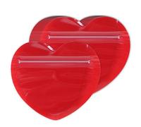 50Pcs Cellophane Cello Bag, Heart Shaped, Red 12.7X15CM | Dustproof Multifunctional Organization Packaging Bag for Jewelry Storage Cookie Bags Valentines Day
