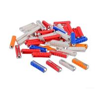 50Pcs Ceramic Car Fuses Set for Torpedo Style Fuse Kit 5A-25A For Vehicles White Blue Yellow Red