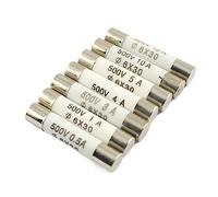 50pcs Ceramic Fuse Cartridge RO58 6x30mm 500V F 0.5A 1A 2A 3A 4A 5A 6A 8A 10A 13A 15A 16A 20A 25A 30A Fast Blow BS1362 6 * 30mm(1A 500V)