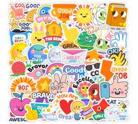 50PCS Children's Reward Stickers for Teachers Kids School Home,Cute Animal Incentives Motivational Waterproof Sticker for Water Bottle Helmet Luggage Skateboard Notebook Computer Phone Scrapbook