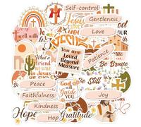 50PCS Christian Motivational Scrapbook Stickers, Bible Verse Faith Based Inspirational Journal Laptop Water Bottle Vision Board Sticker Decals, Christian Gifts